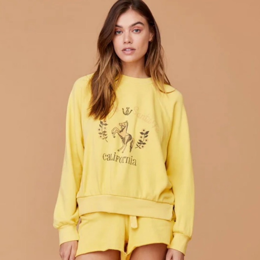 LNA Rancho Santa Fe Sweatshirt • yellow 💛• xs
